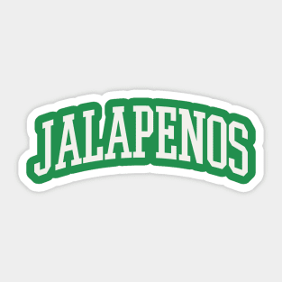 Jalapenos Text Type College Jalapeno Hot Sauce Sticker